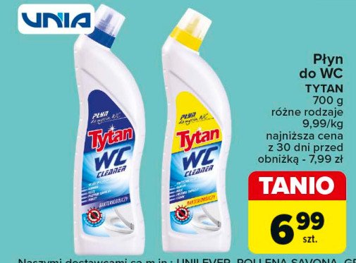 Płyn do mycia wc cytrynowy Tytan promocja