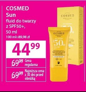 Fluid do opalania twarzy spf50 Cosmed promocja