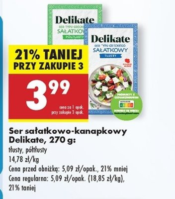 Ser sa艂atkowy typu greckiego p贸艂t艂usty Delikate promocja