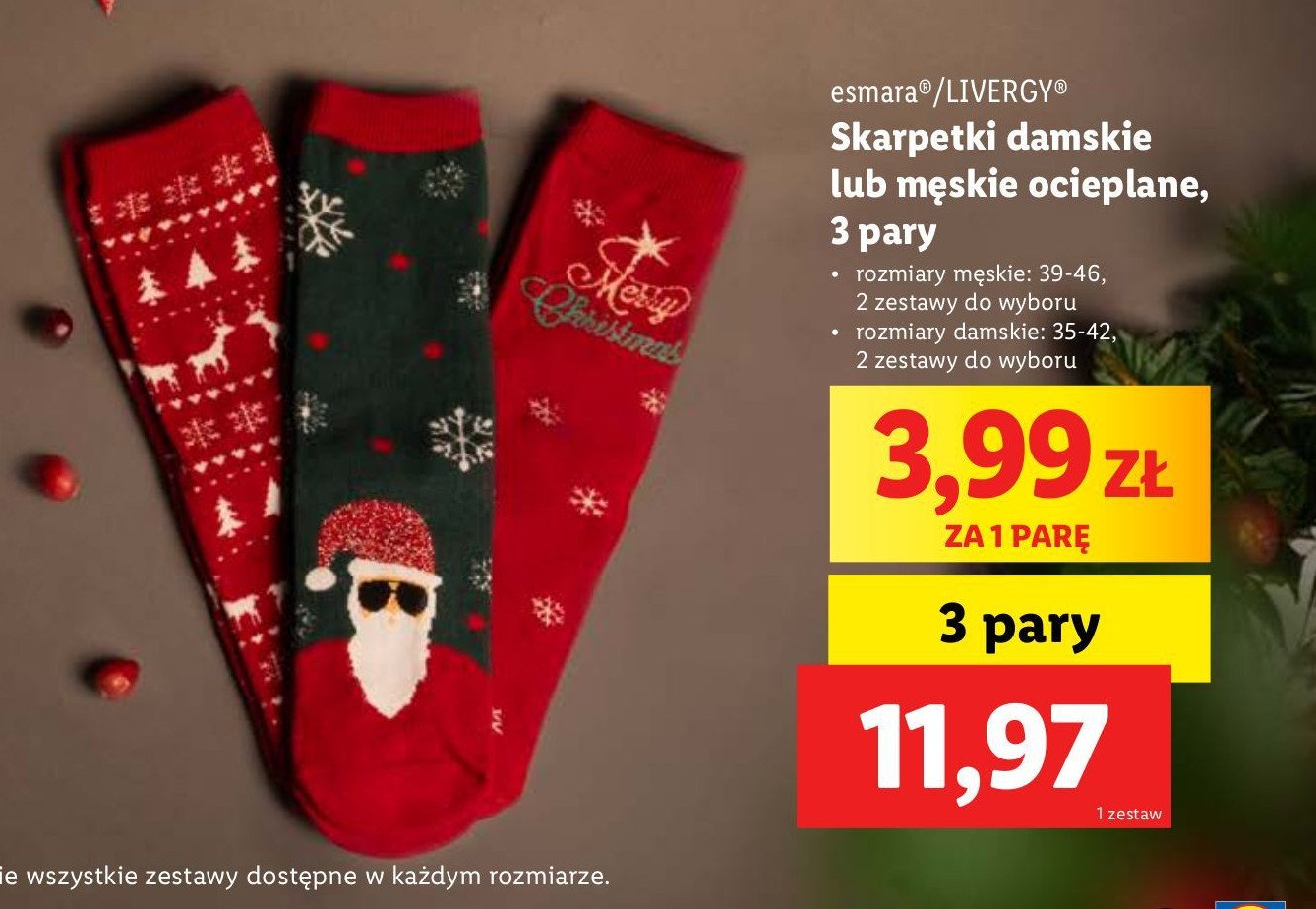 Skarpety męskie 39-46 Esmara livergy promocja