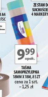 Taśma samoprzylepna kolorowa Donau (biella) promocja w Auchan