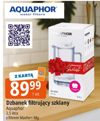 Dzbanek filtrujący szklany Aquaphor promocja w Leclerc