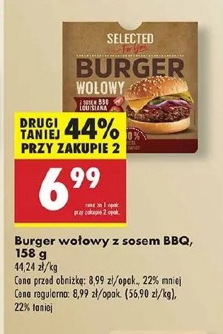 Burger wołowy z sosem bbq Selected for you promocja