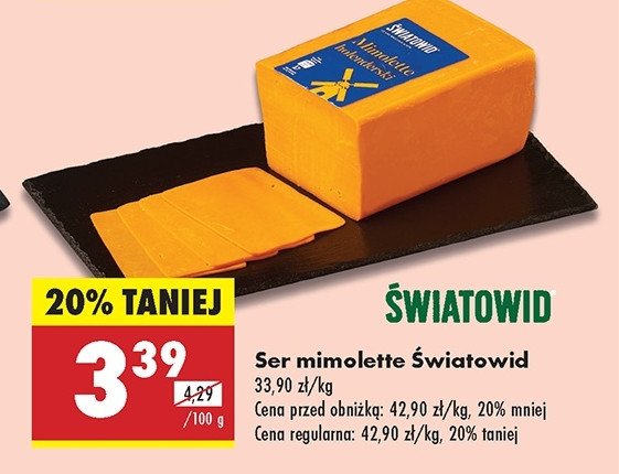 Ser mimolette Światowid promocja w Biedronka