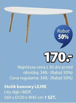 Stolik kawowy LEJRE promocja w Jysk