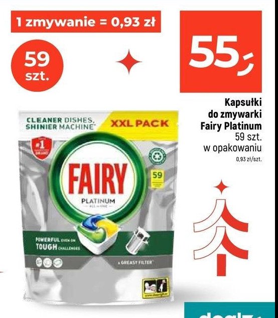 Tabletki do zmywarki lemon FAIRY PLATINIUM ALL IN 1 promocja w Dealz