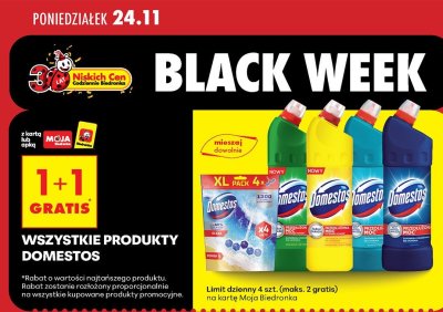 Wszystkie produkty Domestos 1+1 GRATIS promocja w Biedronka