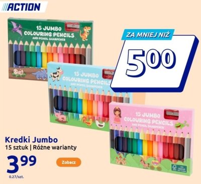 Kredki Jumbo, 15 sztuk, Różne warianty promocja w Action