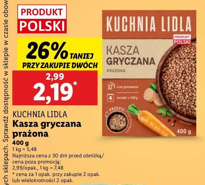 Kasza gryczana Kuchnia lidla.pl promocja w Lidl