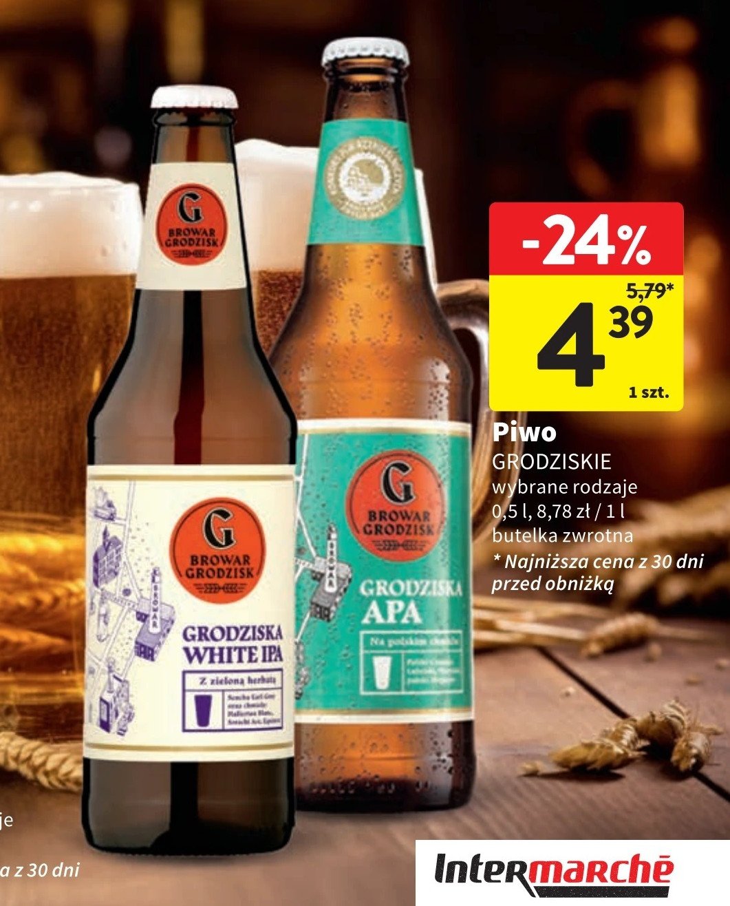 Piwo Grodziska white ipa promocja w Intermarche