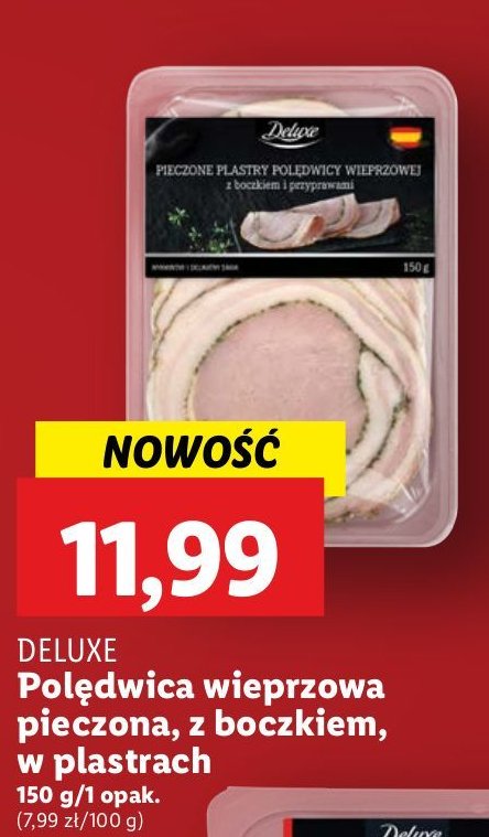 Polędwica wieprzowa pieczona Deluxe promocja w Lidl