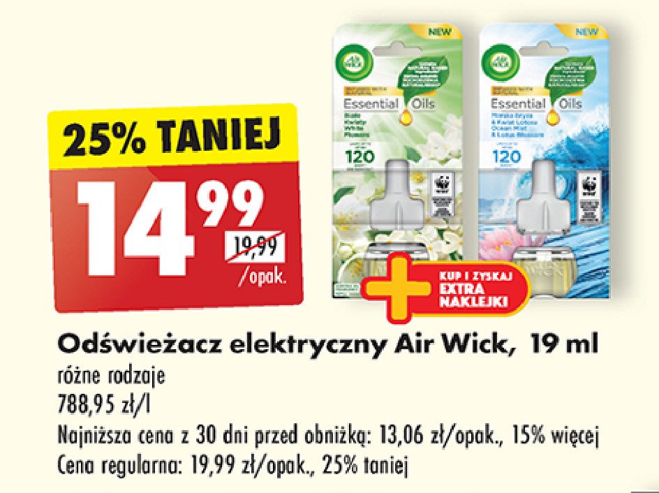 Wkład białe kwiaty Air wick electric essential oils promocja