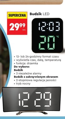Budzik LED promocja w Biedronka