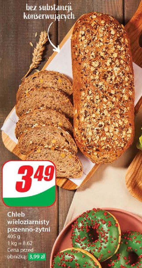 Chleb wieloziarnisty pszenno-żytni promocja w Dino