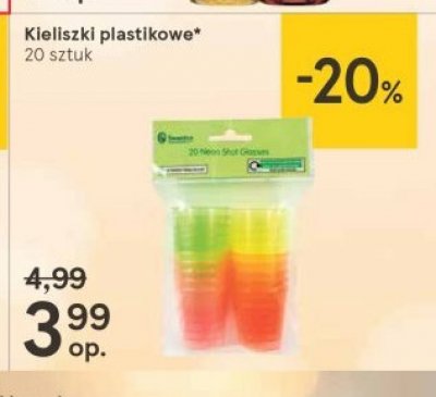 Kieliszki plastikowe promocja