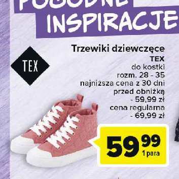 Trzewiki dziewcz臋ce rozm. 28-35 Tex promocja
