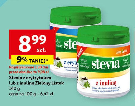 Słodzik z erytrytolem Stevia promocja