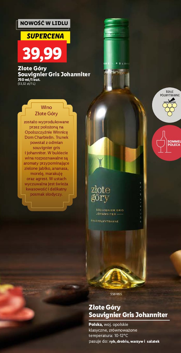 Wino Gris johaniiter złote góry promocja