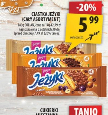 Ciastka języki (cały asortyment) promocja w Arhelan