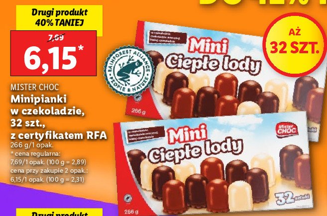 Mini pianki w czekoladzie Mister choc promocja