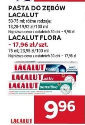 Pasta do zębów Lacalut różne rodzaje promocja w Stokrotka