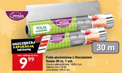 Folia aluminiowa z tłoczeniem Gosia 30 m, 1 opak. promocja w Twój Market