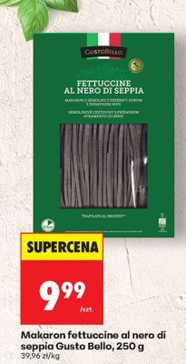 Makaron fettuccine al nero di seppia  promocja w Biedronka