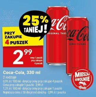 Coca-Cola, 330 ml promocja w Twój Market