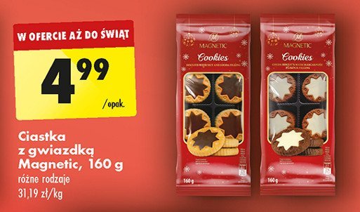 Ciastka z gwiazdką z nadzieniem kakaowym Magnetic promocja