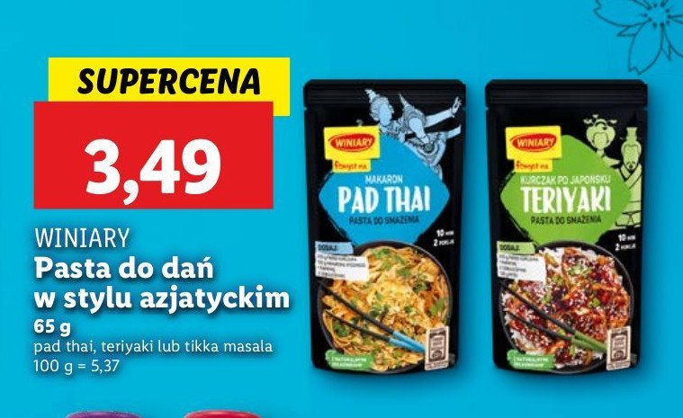 Kurczak teriyaki Winiary pomysł na ... promocja w Lidl
