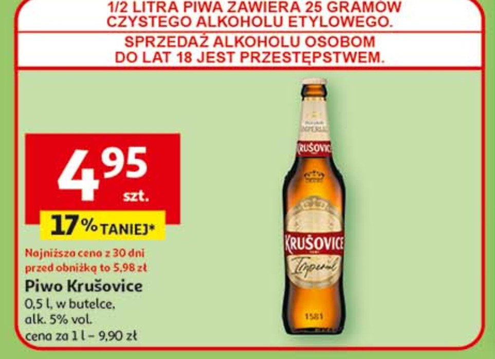 Piwo Krusovice imperial promocja