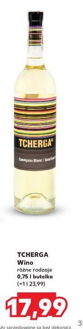 Wino Tcherga white semi dry promocja