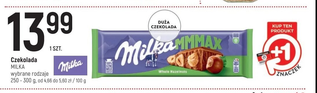 Czekolada whole hazelnuts Milka mmmax promocja