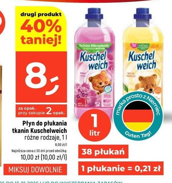 Płyn do płukania żółty Kuschelweich promocja