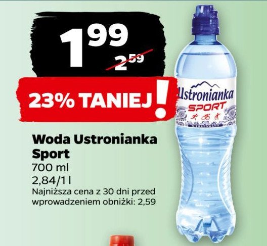 Woda niegazowana Ustronianka sport promocja