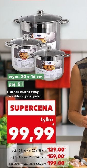 Garnek nierdzewny 15 l promocja w Kaufland