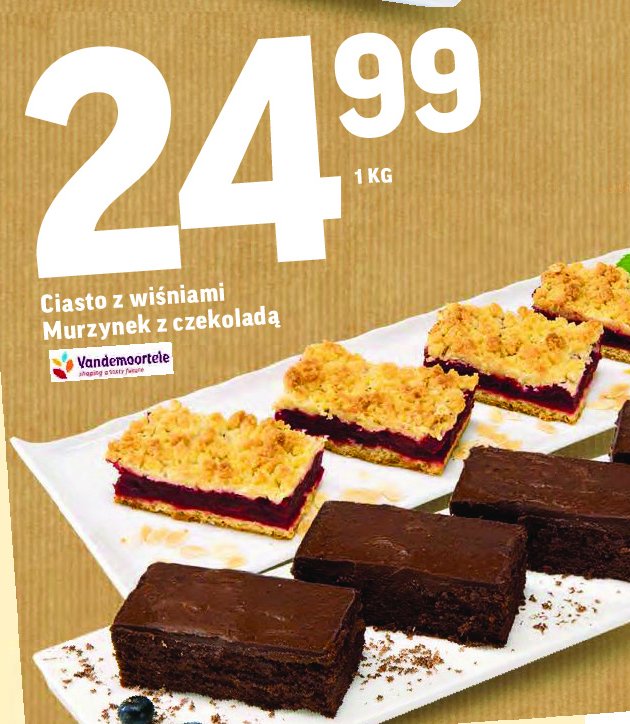Ciasto z wiśniami czekoladowe Vandemoortele promocja