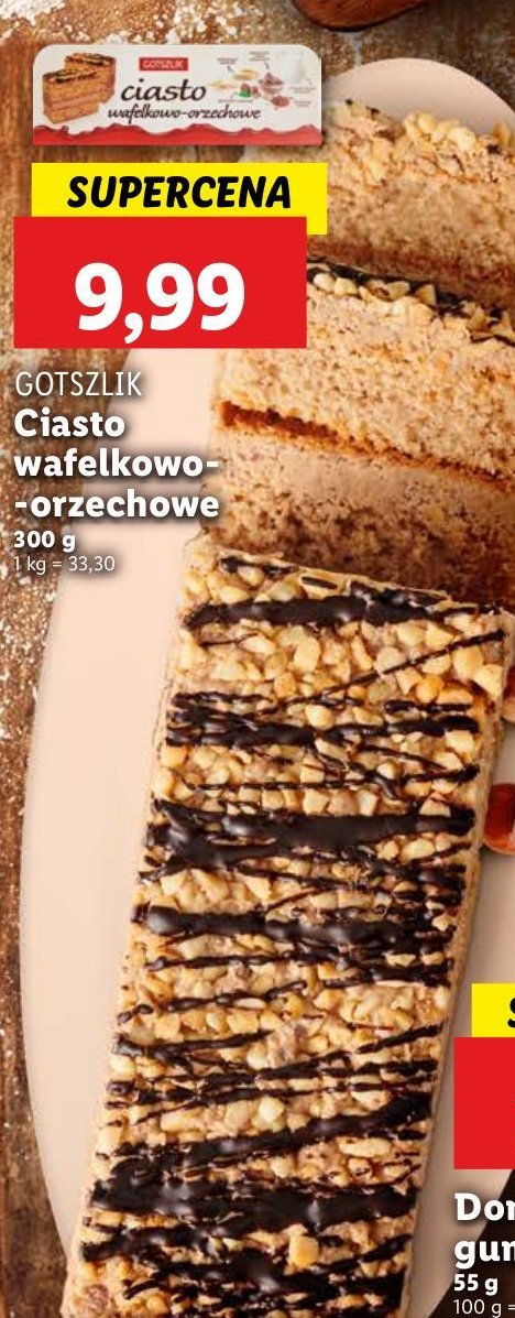 Ciasto wafelkowo-orzechowe Gotszlik promocja