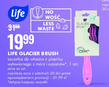 Szczotka do włosów glacier brush Life (super-pharm) promocja