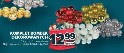 Komplet bombek dekorowanych 24 szt., różne rodzaje promocja w Stokrotka