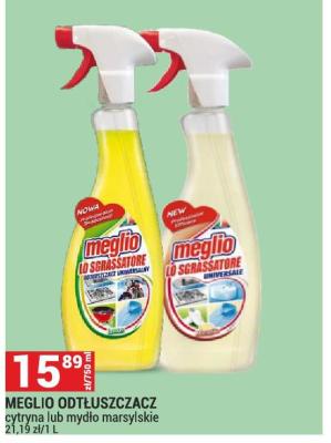 MEGLIO ODTŁUSZCZACZ cytryna lub mydło marsylskie promocja w Merkury Market