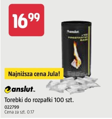 Torebki do rozpałki Anslut 100 szt. promocja w Jula