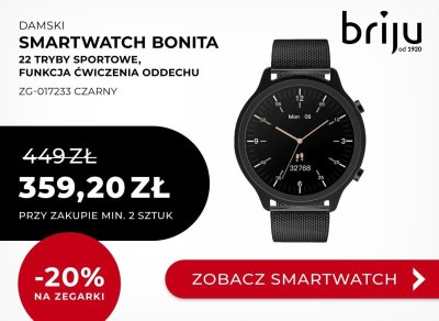 Zegarek Damski smartwatch Bonita czarny ZG-017233 Garett promocja w Briju