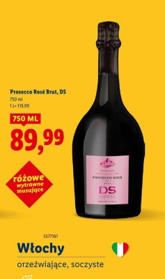Prosecco Rosé Brut DS różowe wytrawne musujące promocja w Lidl
