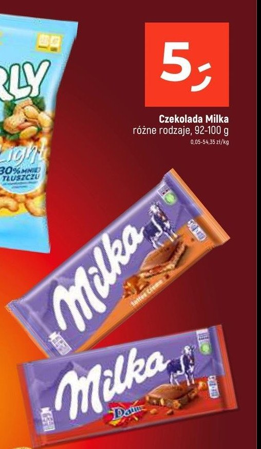 Czekolada toffee creme Milka promocja w Dealz