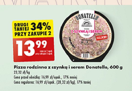 Pizza z szynką i serem Donatello pizza promocja