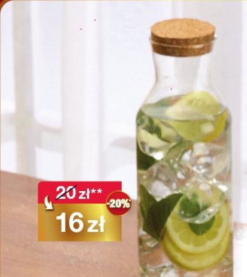 Naczynia Coupe Karafka 1 litr z korkiem promocja w Woolworth