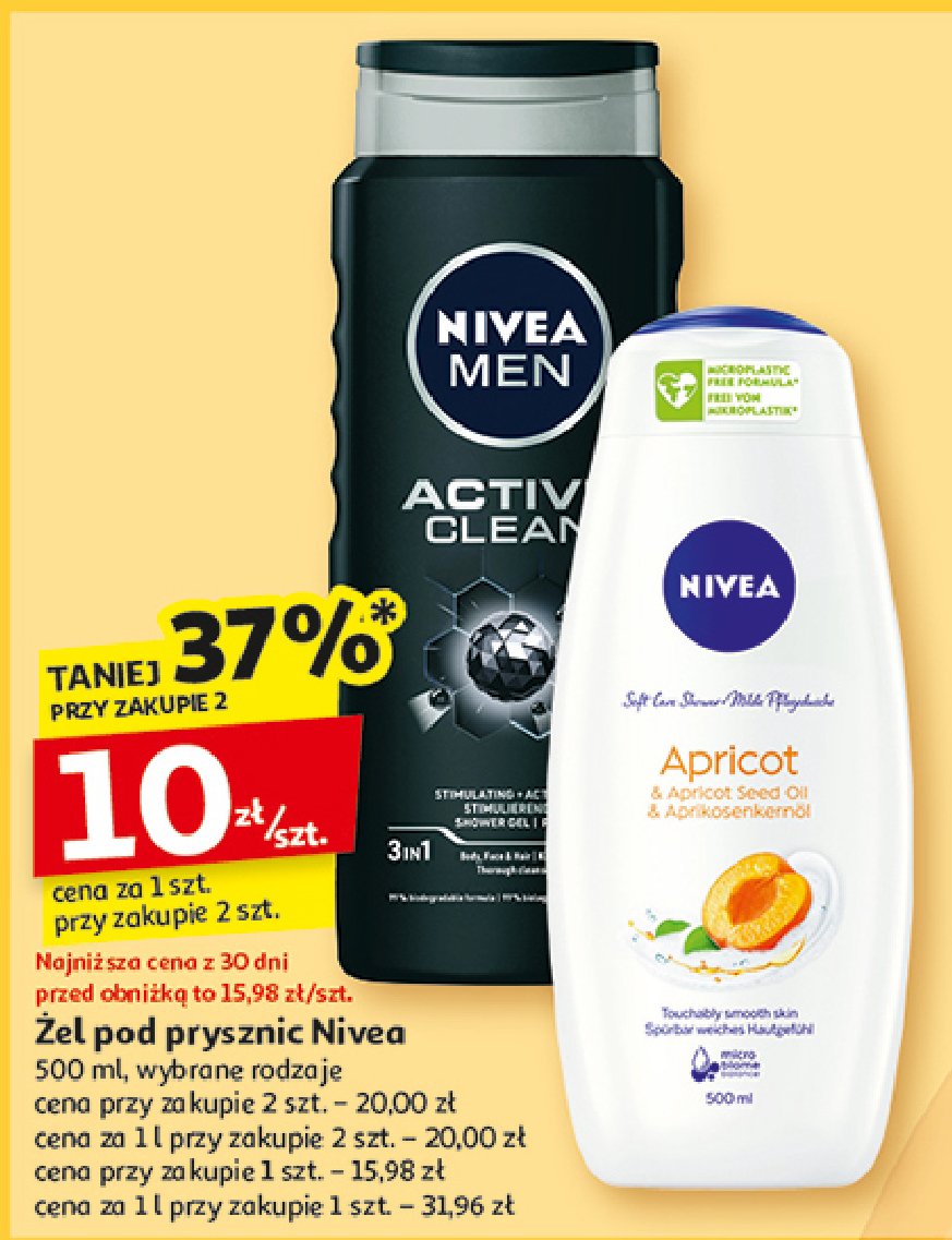 Żel pod prysznic apricot & apricot seed oil Nivea promocja