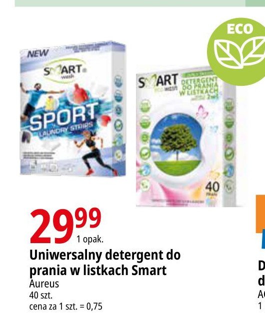 Listki do prania zapach świeży SMART ECO WASH promocja