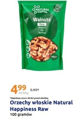 Orzechy włoskie Natural Happiness Raw promocja w Action